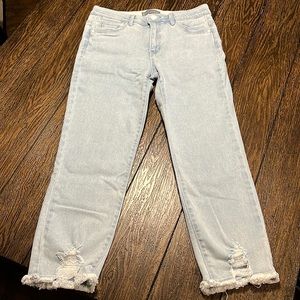 Wit & wisdom light wash cropped jeans size 8